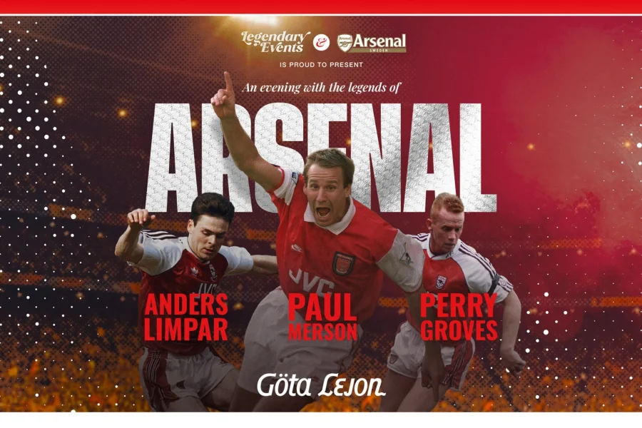 Arsenal Legends, Anders Limpar, Perry Groves & Paul Merson