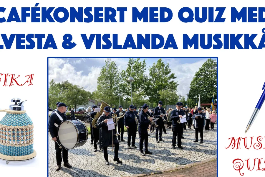 Cafékonsert med musikquiz med Musikkåren