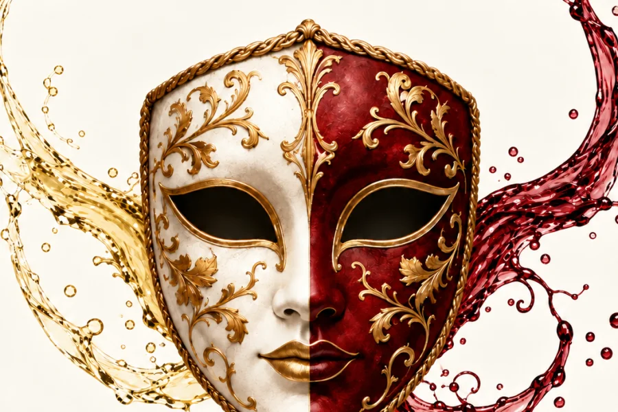 Vinprovning Masked Grape Vitt & Rött