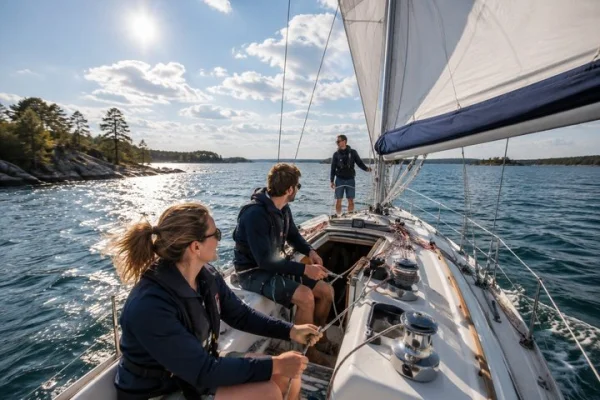 Stockholms Skärgård Segling Äventyrsöbesök och Lunch