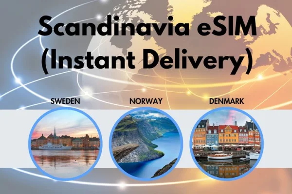 Scandinavia eSIM (omedelbar leverans)