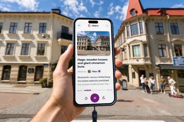 Göteborgs självguidade vandringstur Avenyn till Haga Audio Quiz