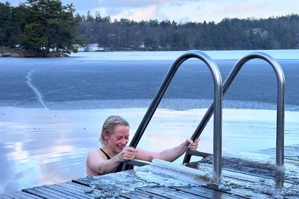 Bastu, isbad och julbord