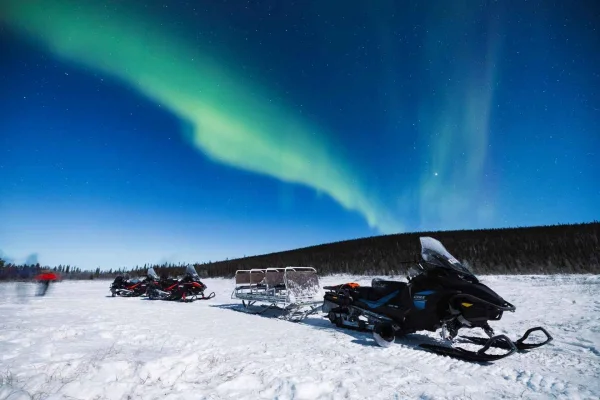 Kiruna: Snöskotertur för att se norrskenet