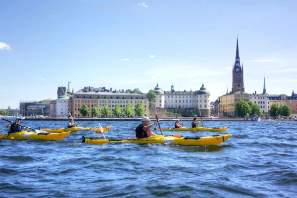 Stockholm: Guidad kajakstadstur & valfri midsommarmåltid