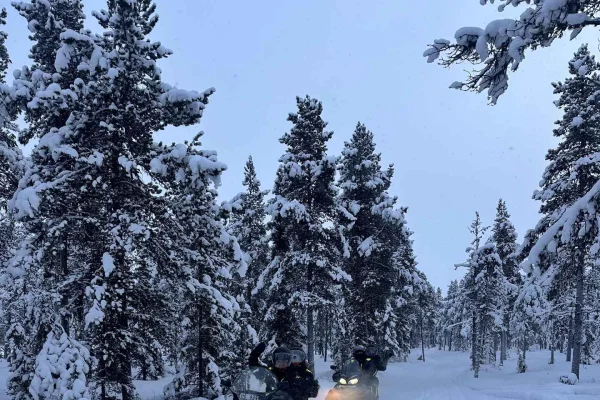 Snöskoteräventyr i Kiruna – arktisk tur tidigt på morgonen