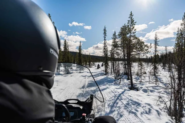 Kiruna: Guidad snöskotertur med lunch
