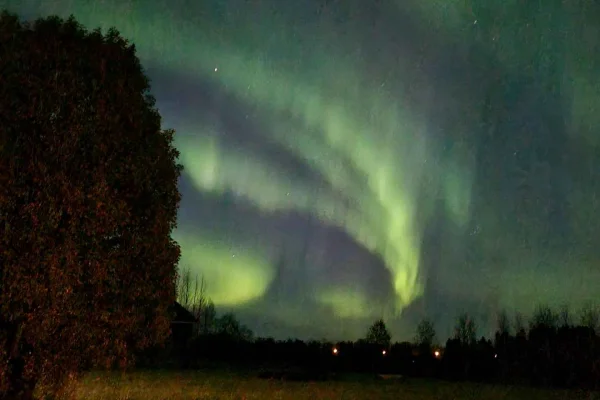 Kiruna, Sverige: Jaga efter norrskenet med snöskoter