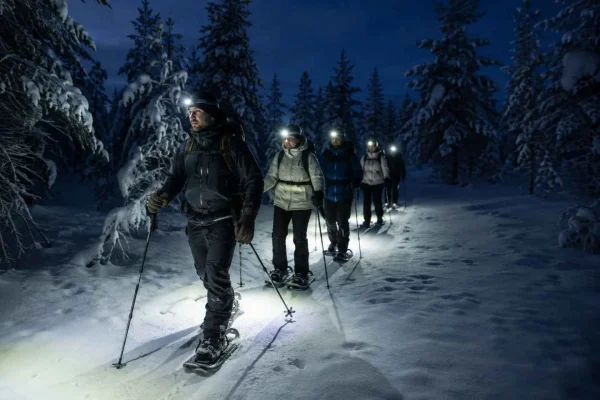 Kiruna: Arktiskt nattäventyr med snöskor och lägereld