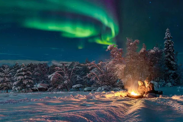 Kiruna: Norrskensjakt med BBQ-grillad älgkorv