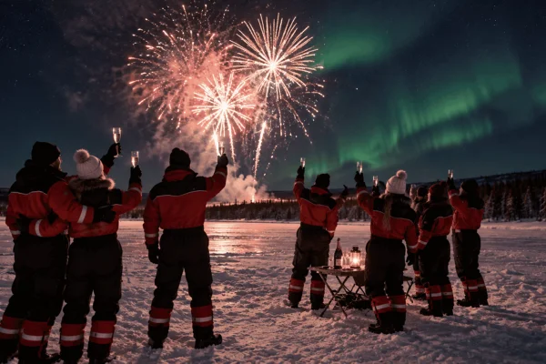 Kiruna: Nyårsafton i Arktis på Aurora River Camp