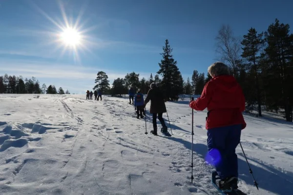 Snöskotertur i Luleå i svensk Lappland
