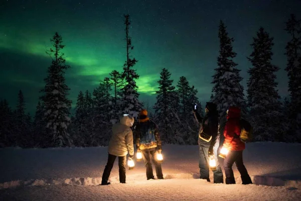 Sälen: Snöskovandring med upphämtning och norrskensjakt