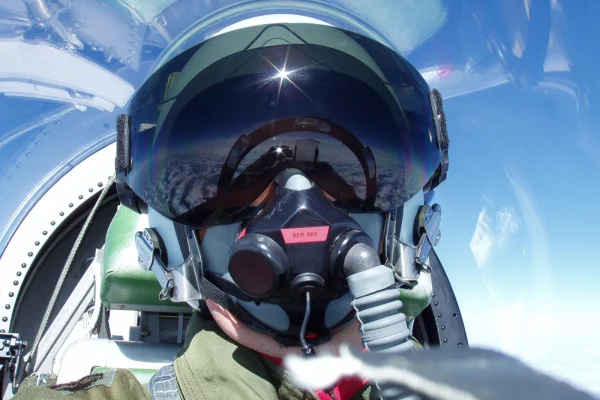 Stridsflygsimulator med stridspilot